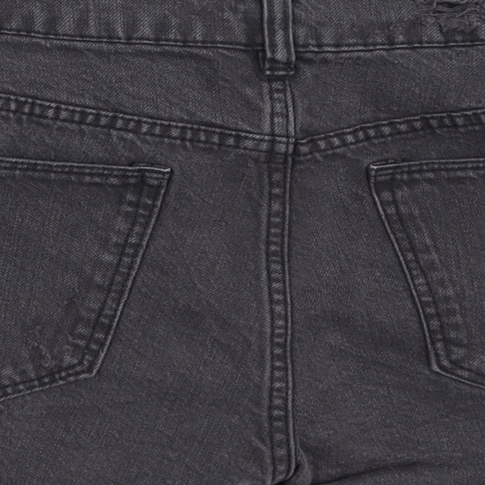 H&M Womens Black  Denim Hot Pants Shorts Size 14