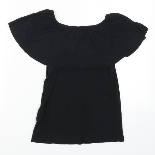 Lindex Girls Black   Basic T-Shirt Size 9-10 Years