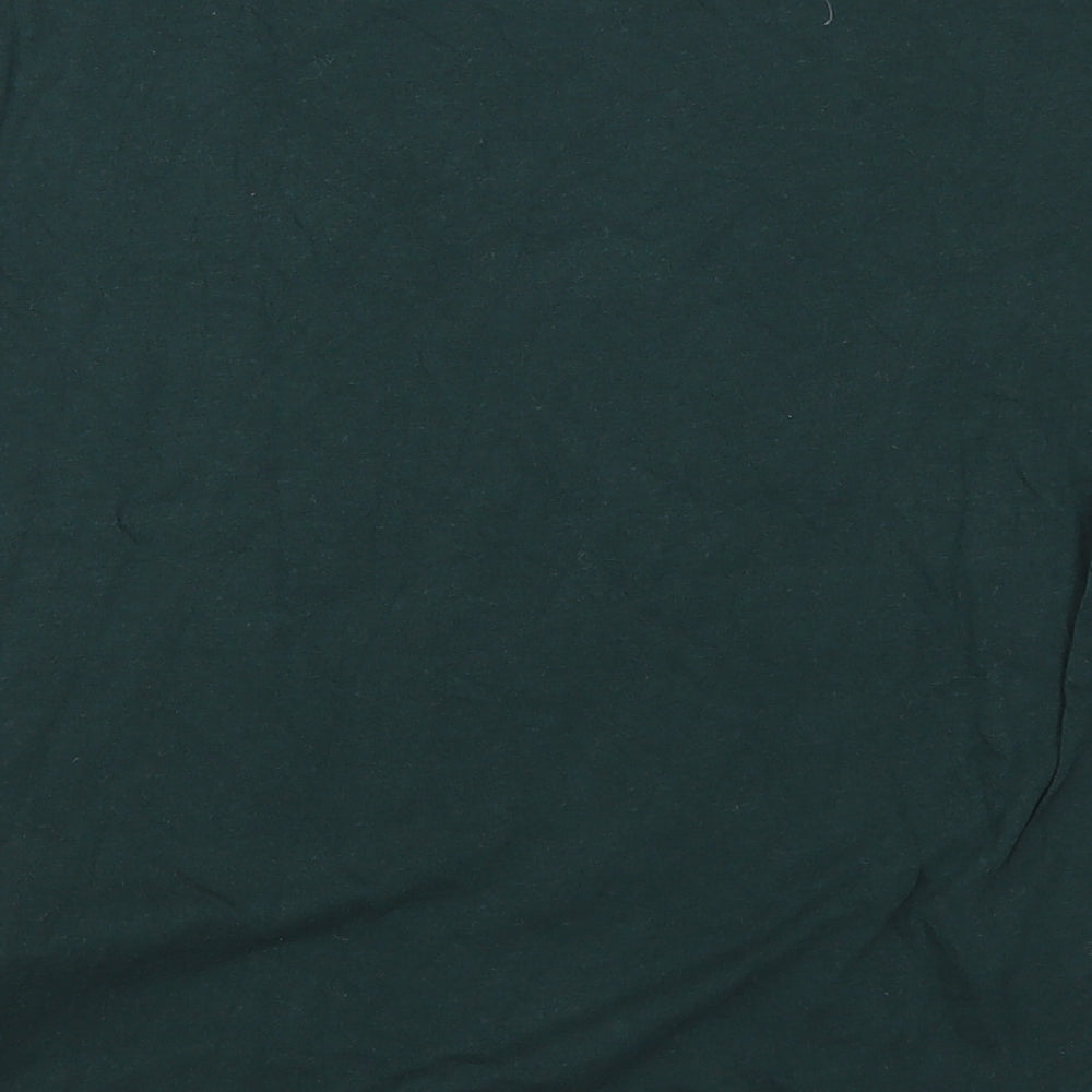 FOREVER 21 Womens Green Striped  Basic T-Shirt Size M