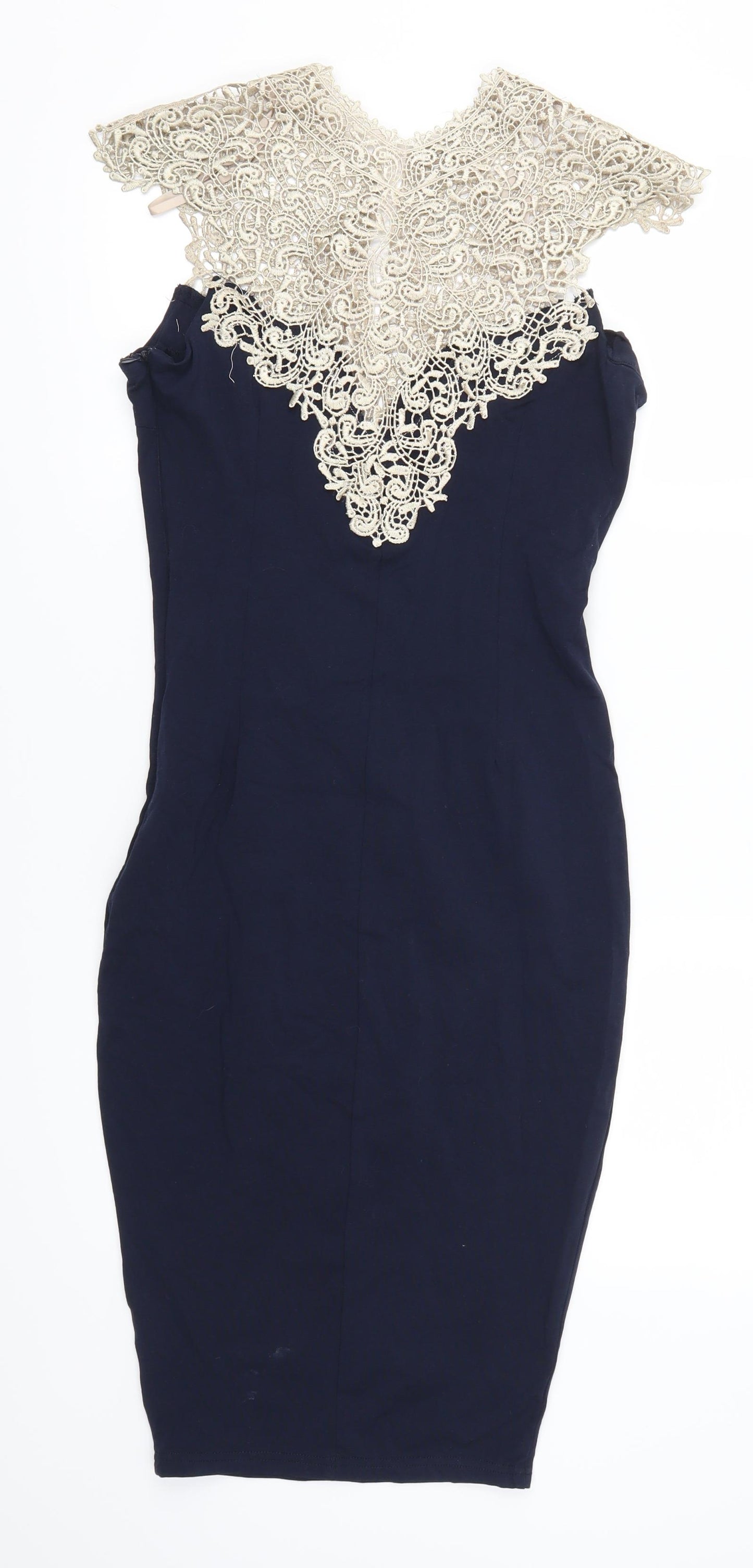 AX Paris Womens Blue  Lace Bodycon  Size 10