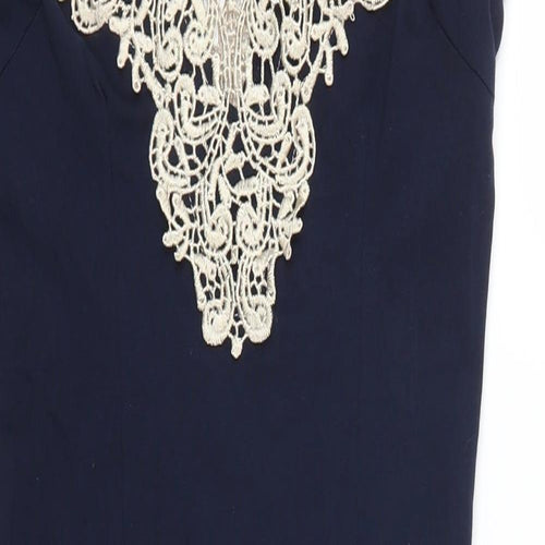 AX Paris Womens Blue  Lace Bodycon  Size 10