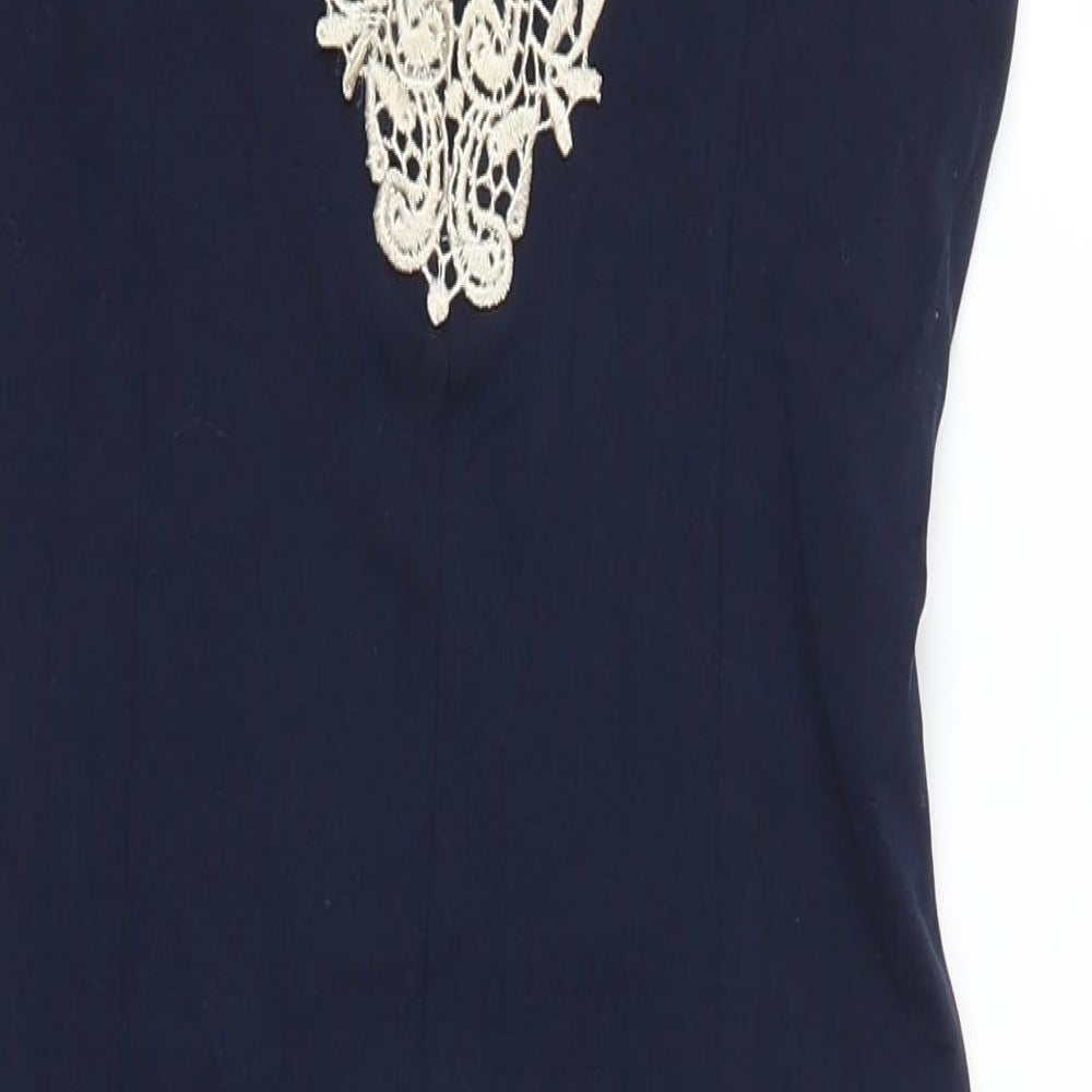 AX Paris Womens Blue  Lace Bodycon  Size 10