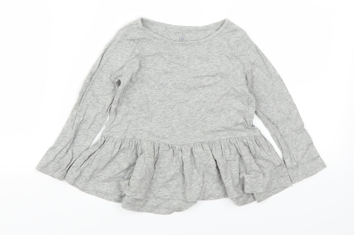 Gap Girls Grey Basic T-Shirt Size 2 Years