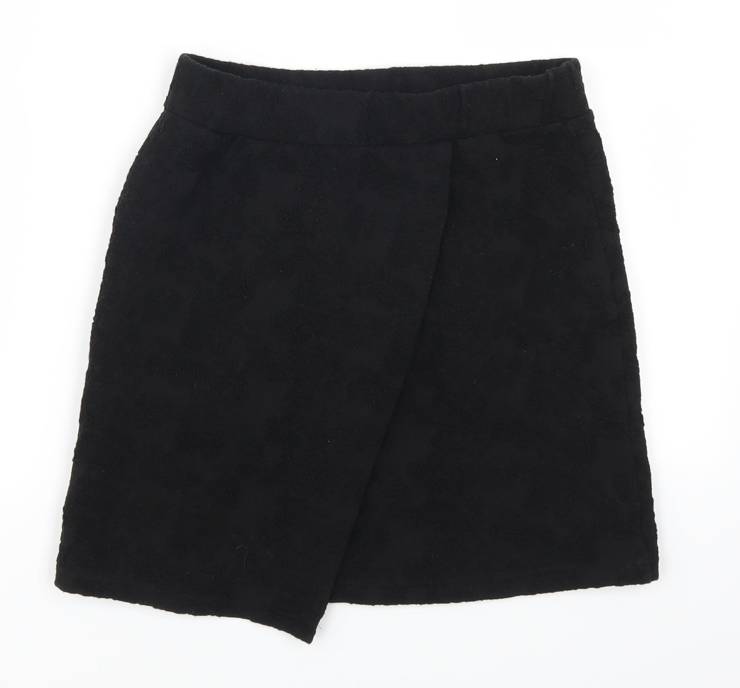 Topshop Womens Black Floral  Mini Skirt Size 10