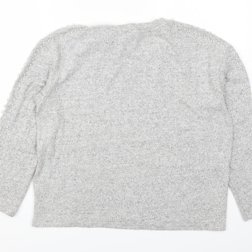 H&M Womens Grey   Pullover Sweatshirt Size M