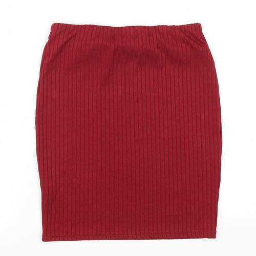 Pretty Little Thing Womens Red   Mini Skirt Size 10