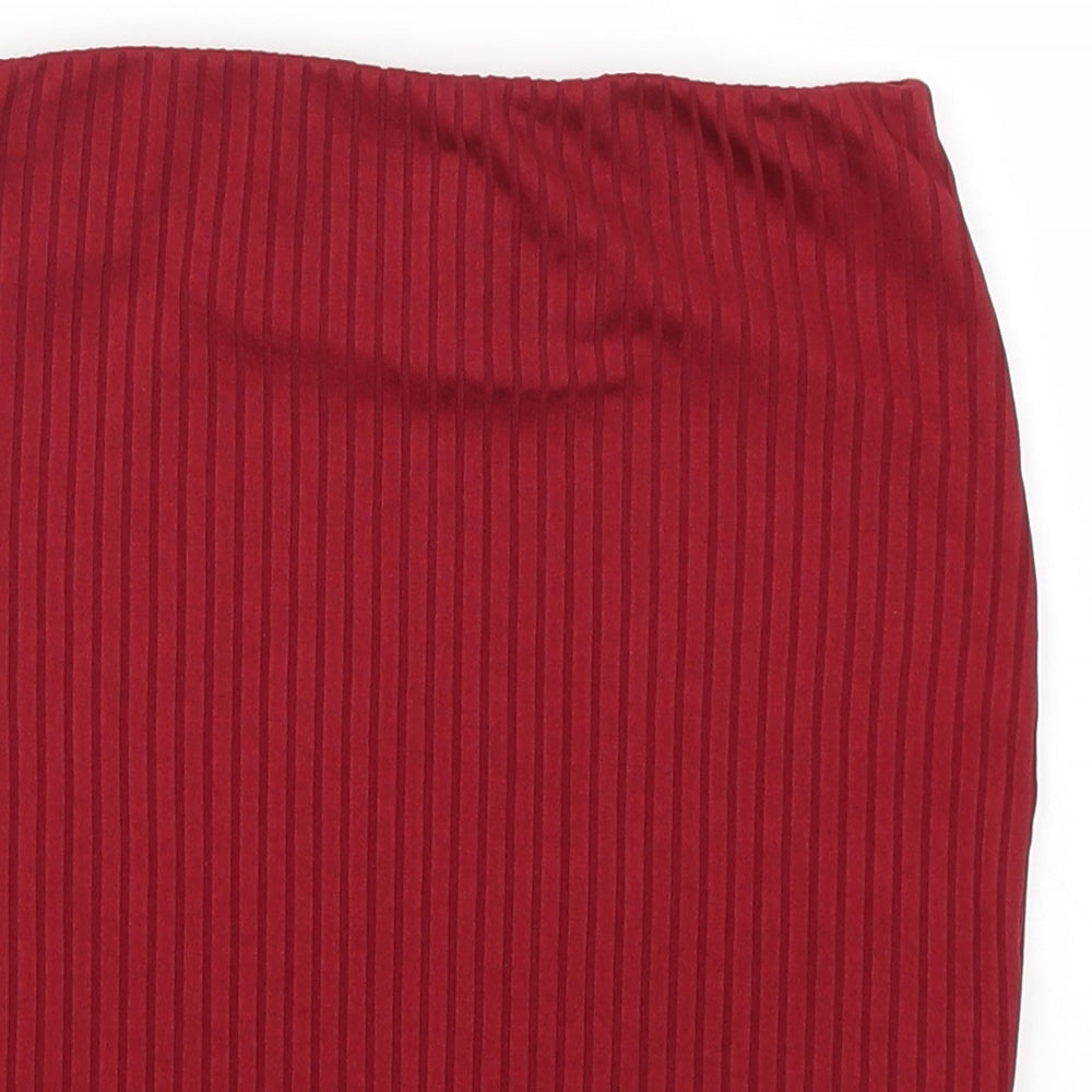 Pretty Little Thing Womens Red   Mini Skirt Size 10