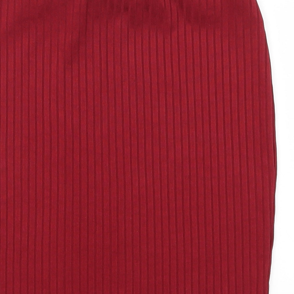 Pretty Little Thing Womens Red   Mini Skirt Size 10