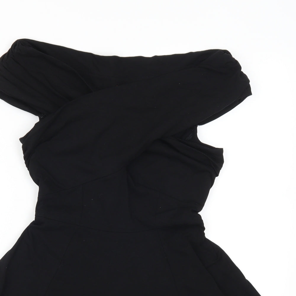 ASOS Womens Black   Skater Dress  Size 10