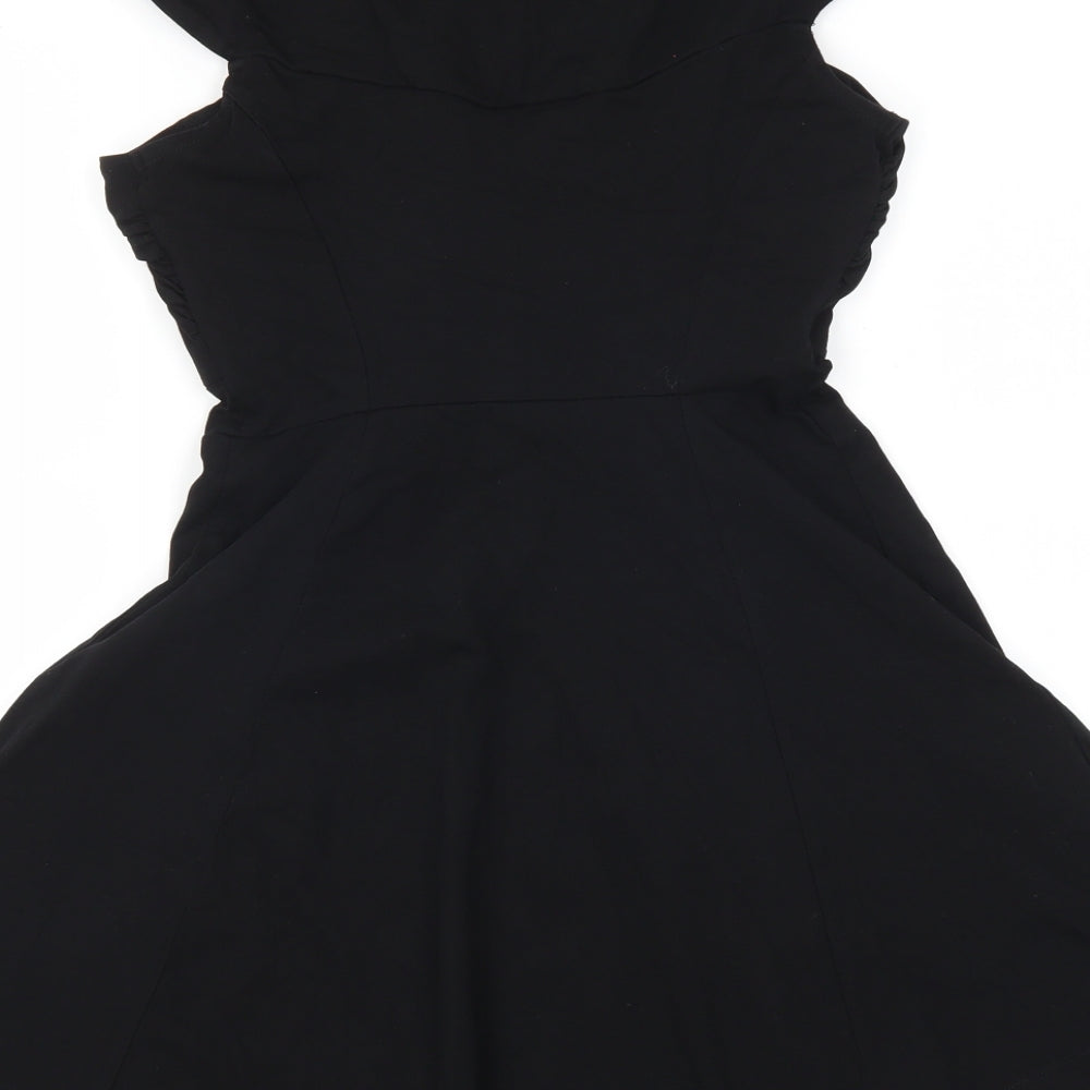 ASOS Womens Black   Skater Dress  Size 10