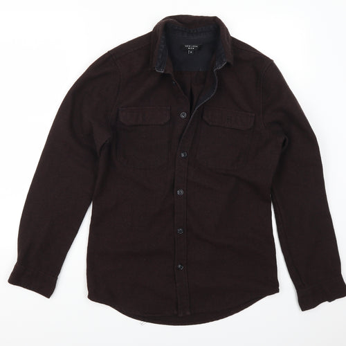 New Look Mens Brown    Button-Up Size S