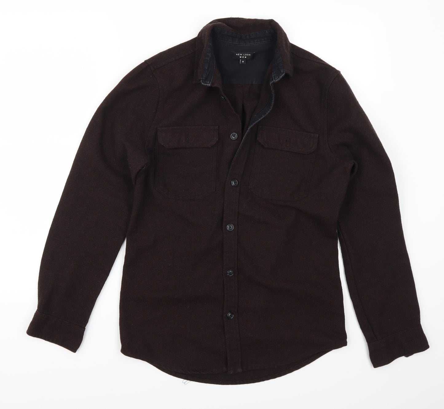 New Look Mens Brown    Button-Up Size S