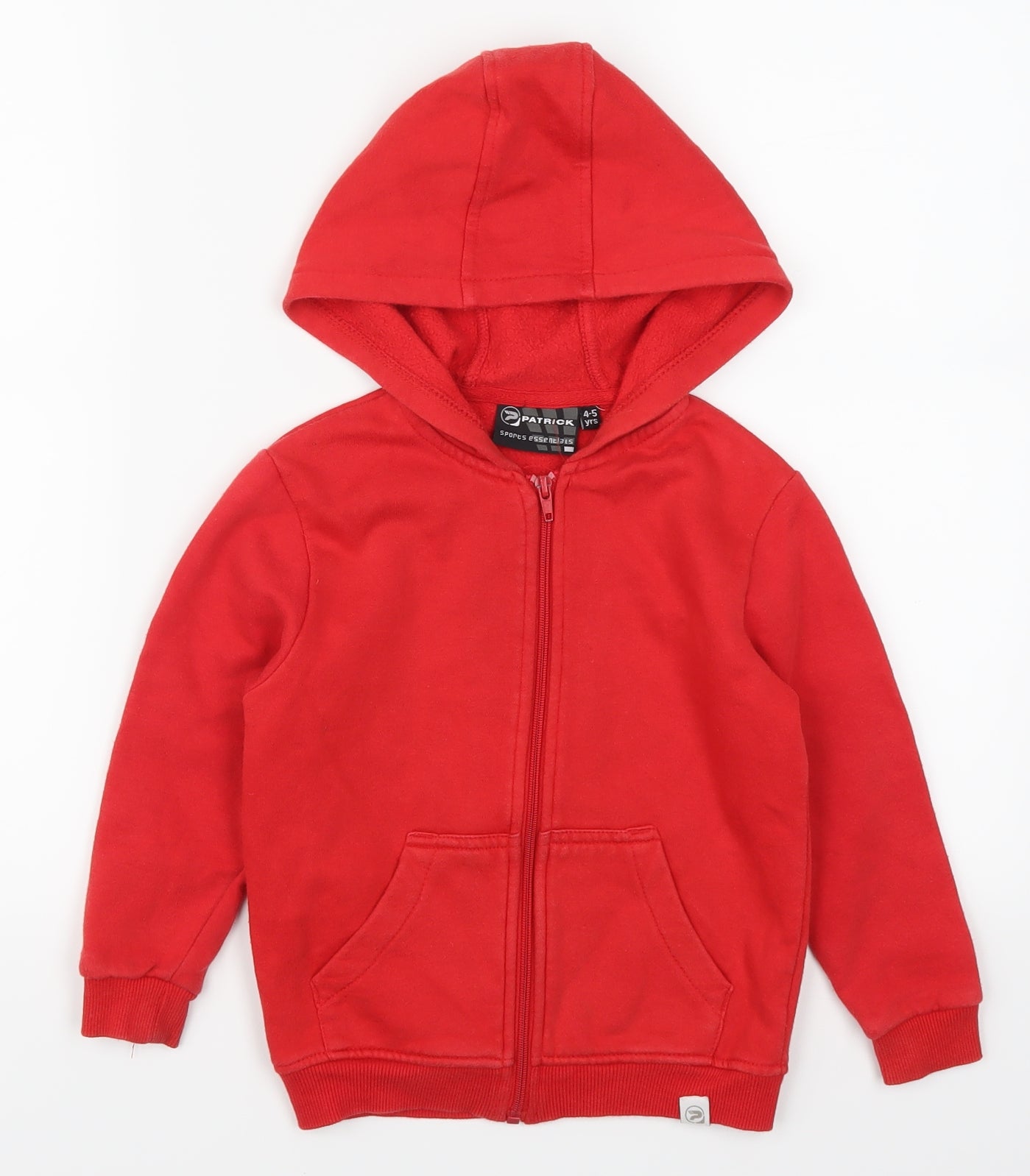 Patrick Boys Red   Full Zip Hoodie Size 4-5 Years