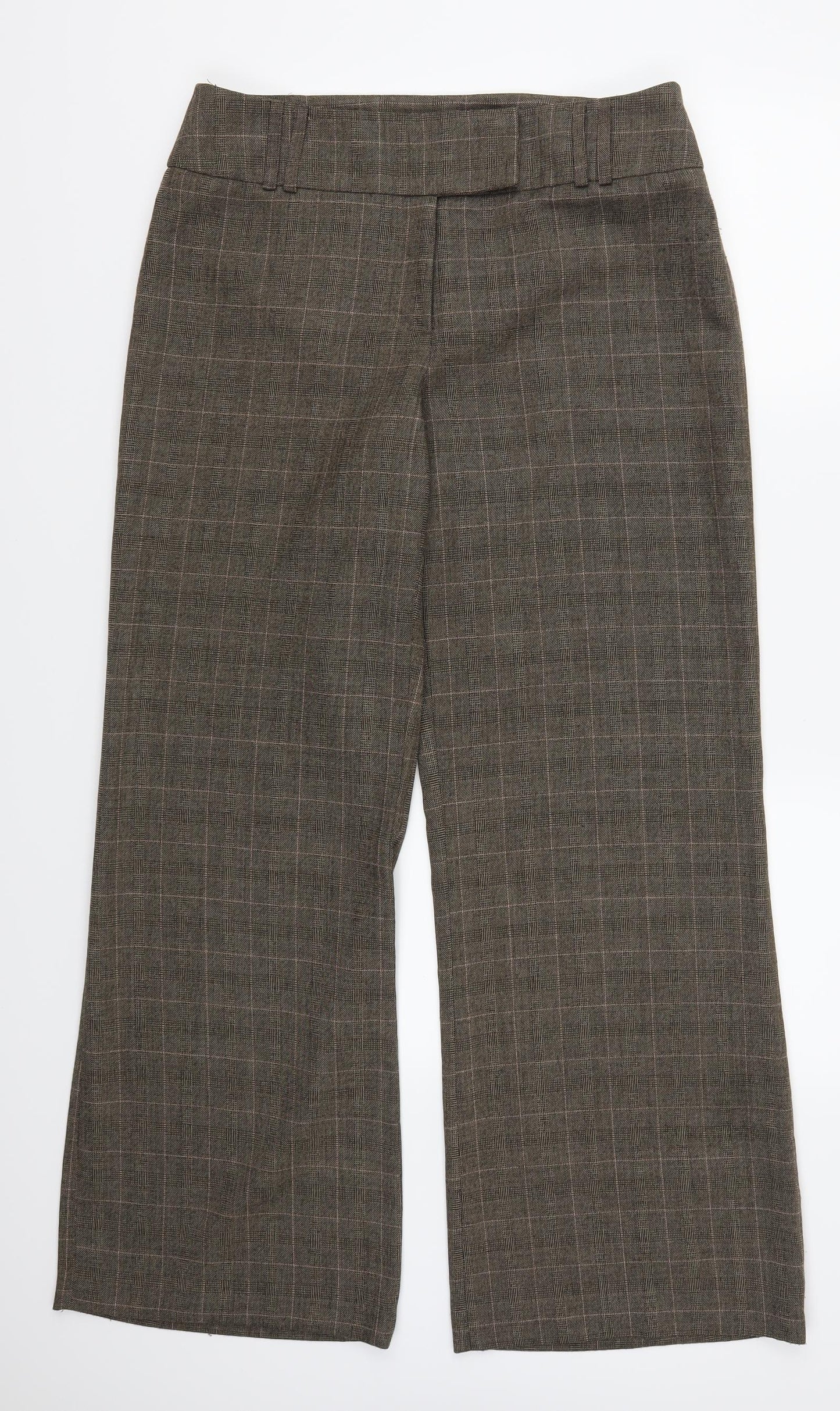 Atmosphere Womens Brown Check  Trousers  Size 14 L31 in