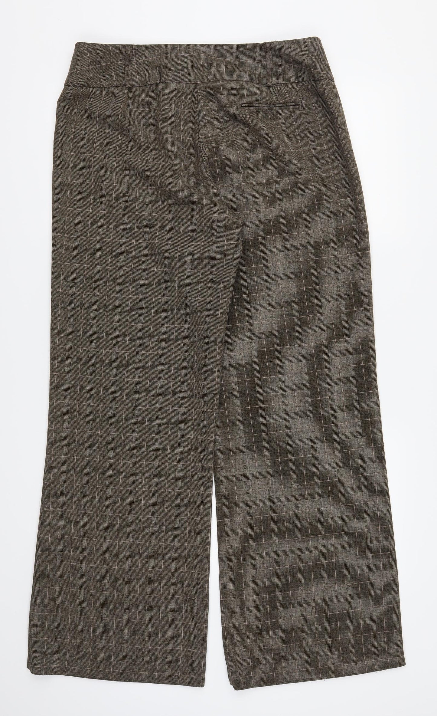 Atmosphere Womens Brown Check  Trousers  Size 14 L31 in