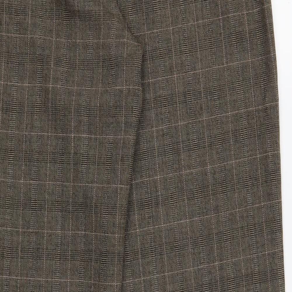 Atmosphere Womens Brown Check  Trousers  Size 14 L31 in