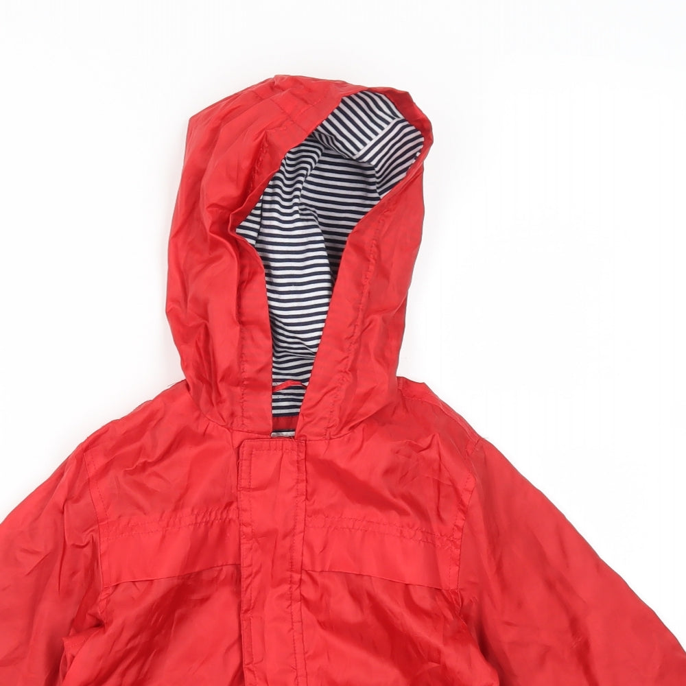 Preworn Boys Red   Basic Coat Coat Size 2-3 Years
