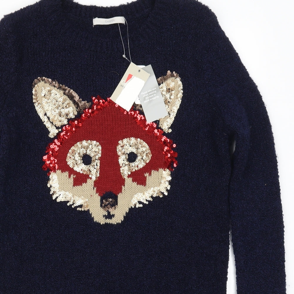George Womens Blue   Jumper Dress  Size 10  - Fox