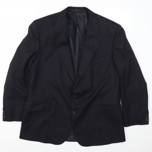 Marks and Spencer Mens Blue Striped  Jacket Suit Jacket Size 44