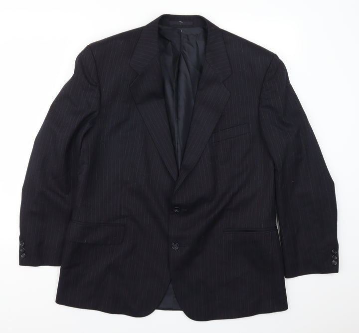 Marks and Spencer Mens Blue Striped Jacket Suit Jacket Size 44