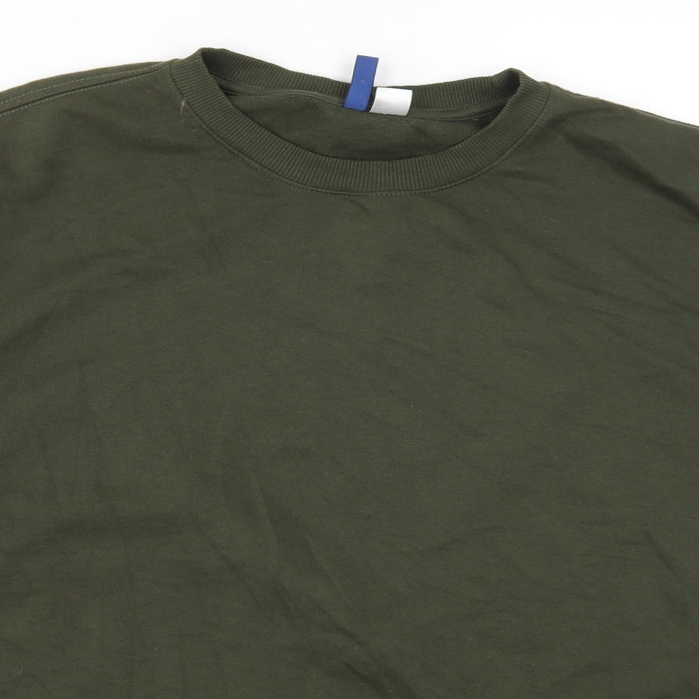 H&M Mens Green   Pullover Sweatshirt Size L
