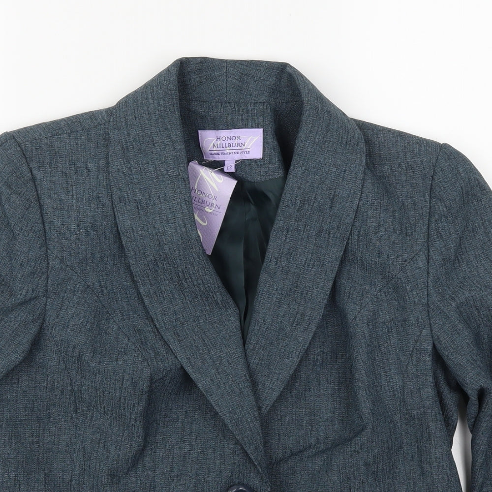 Honor Millburn Womens Blue   Jacket Suit Jacket Size 12