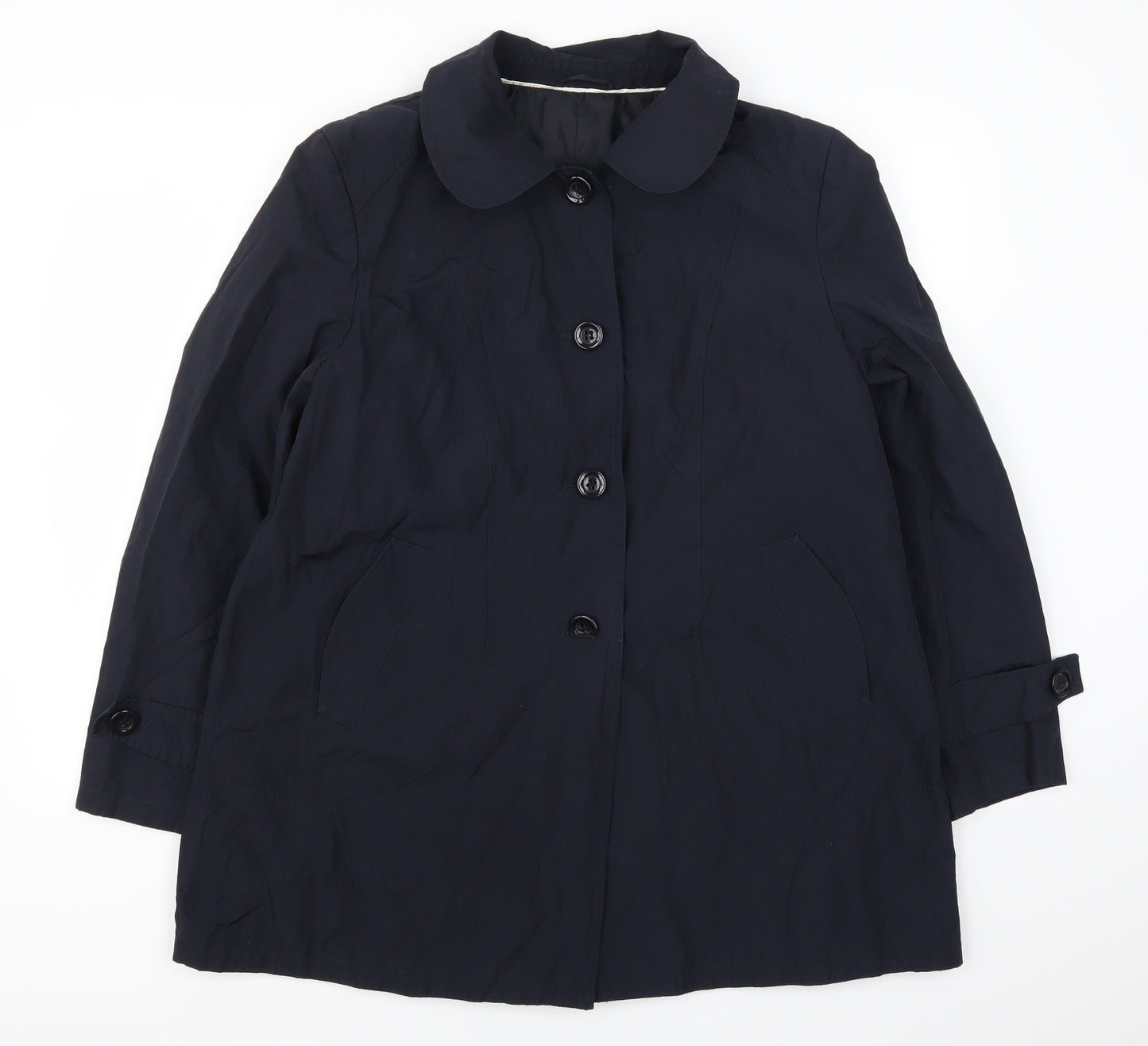 Laura Ashley Womens Blue   Overcoat Coat Size 18
