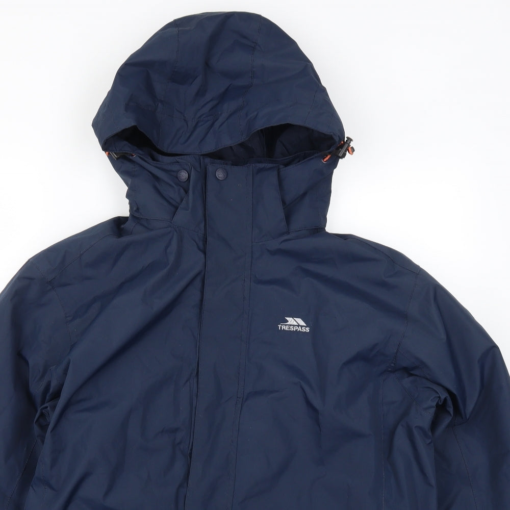 Trespass Mens Blue   Rain Coat Coat Size M