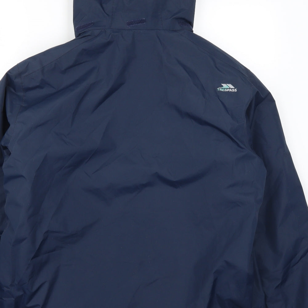 Trespass Mens Blue   Rain Coat Coat Size M