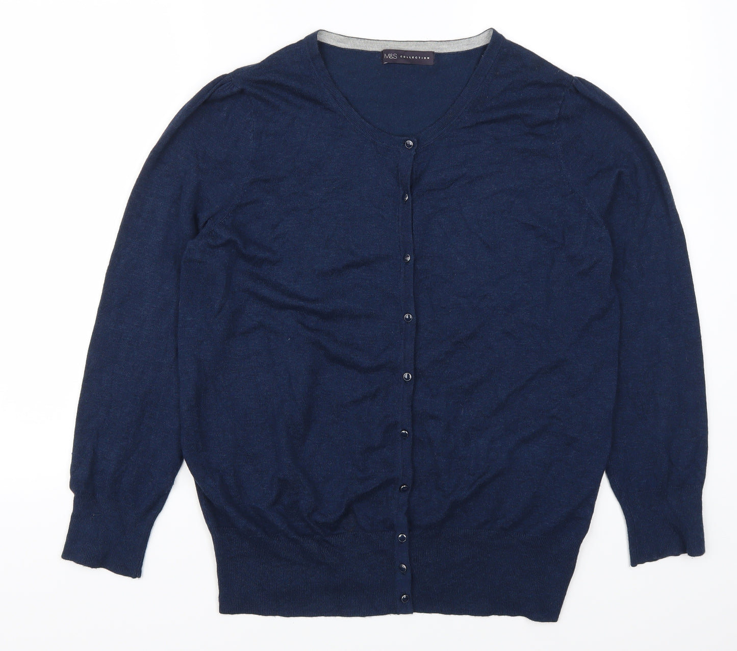 Marks and Spencer Womens Blue   Cardigan Jumper Size 16