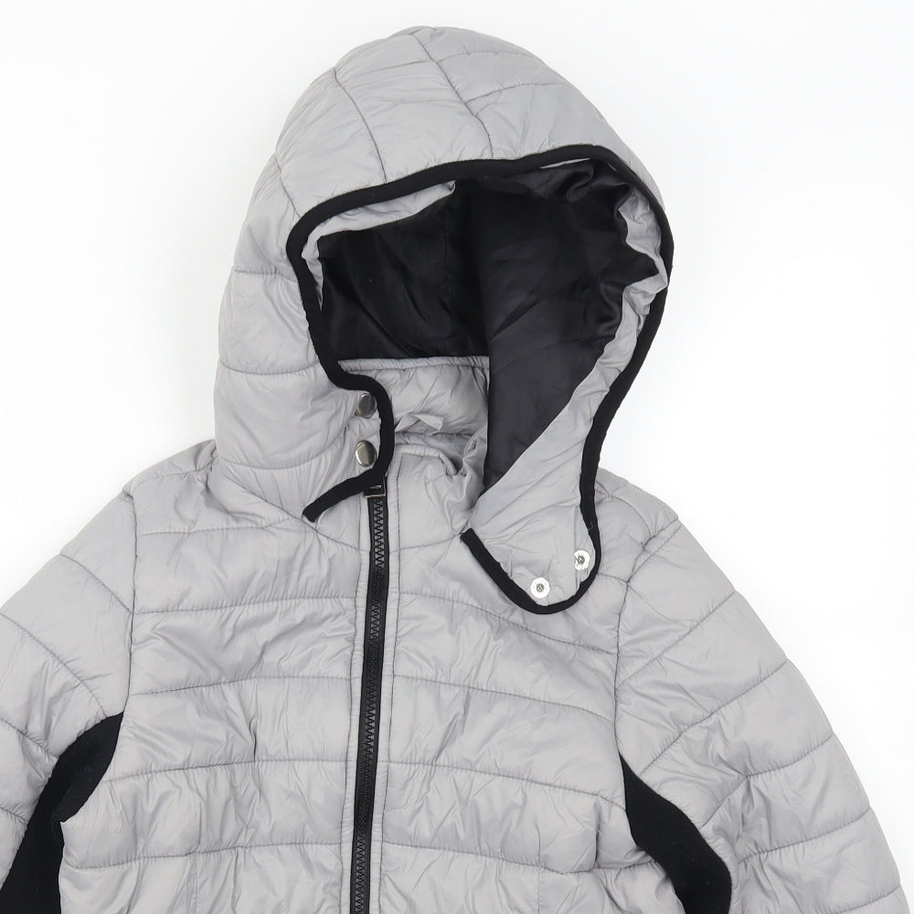 New Look Girls Grey   Quilted Coat Size 10-11 Years