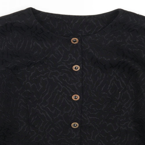 Preworn Womens Black Geometric  Jacket  Size 10