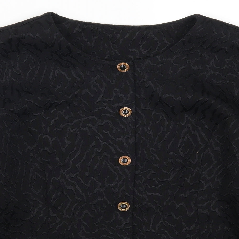 Preworn Womens Black Geometric  Jacket  Size 10