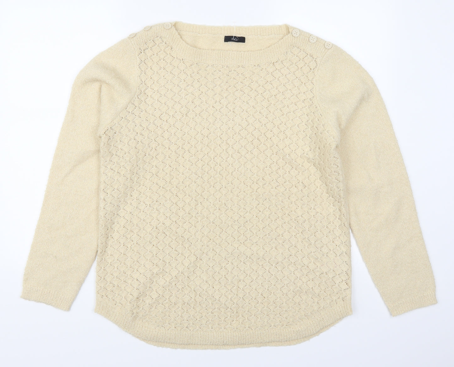 M&Co Womens Beige   Pullover Jumper Size 16