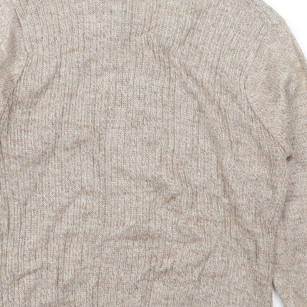 Maytex Mens Beige   Cardigan Jumper Size S