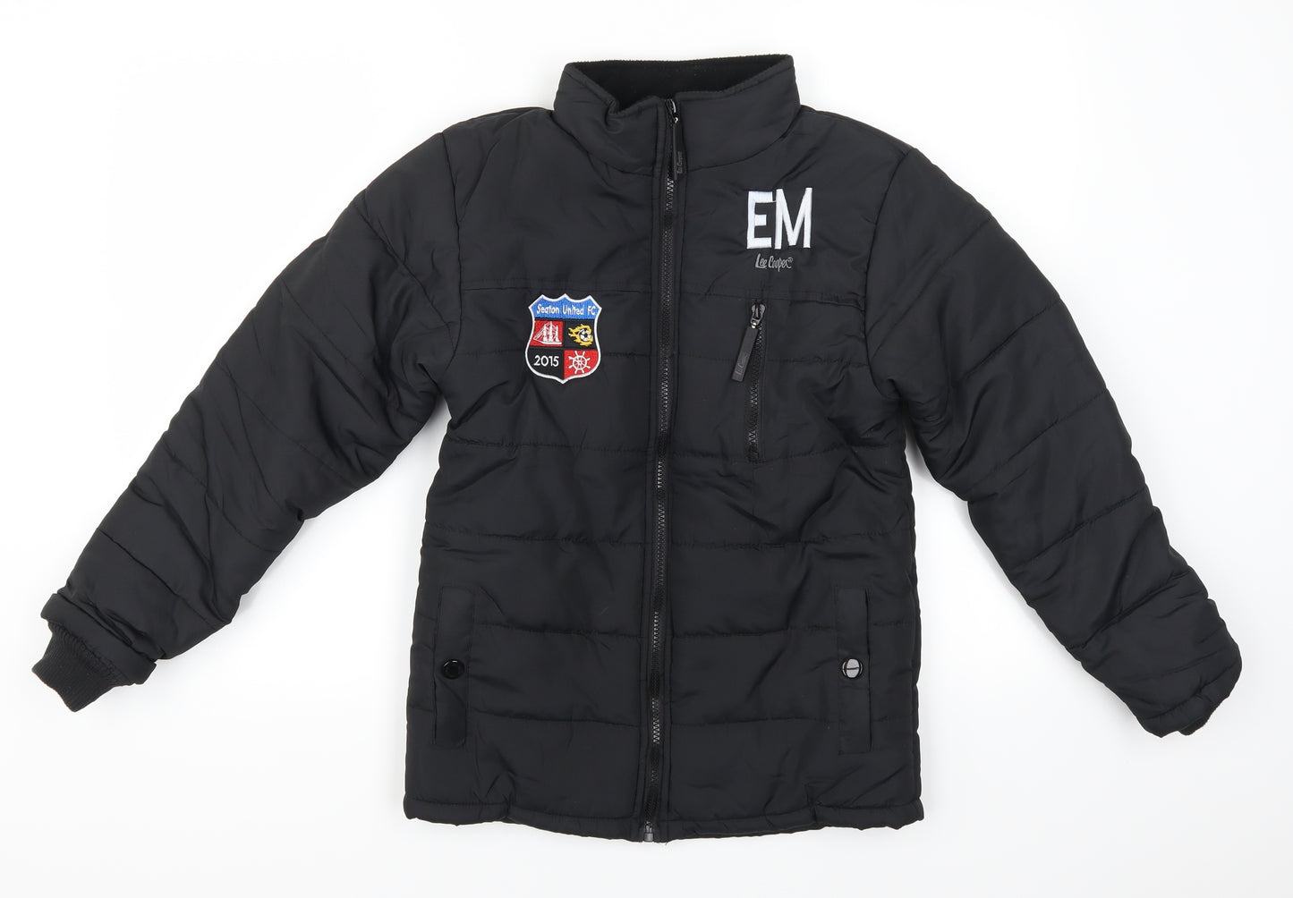 Lee Cooper Boys Black   Basic Coat Coat Size 9-10 Years  - Seaton United