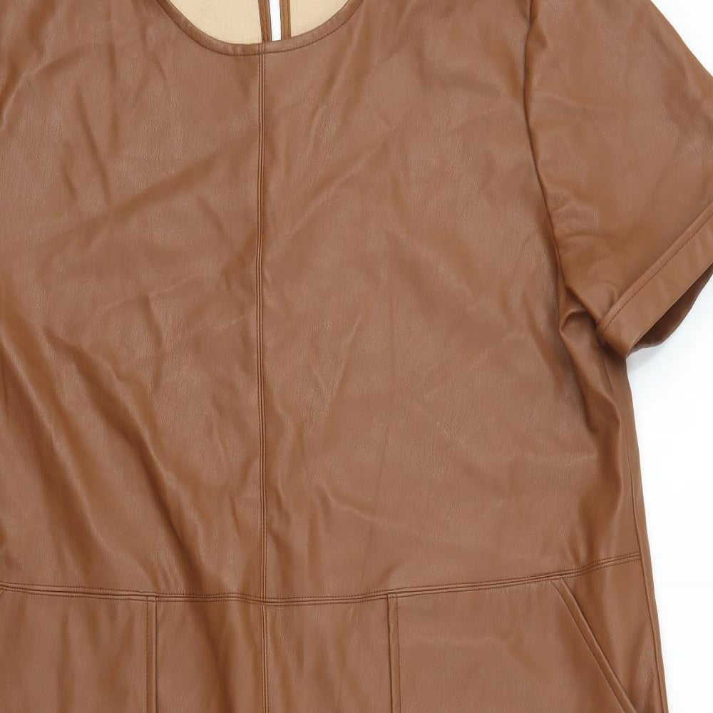 Primark Womens Brown   T-Shirt Dress  Size 18