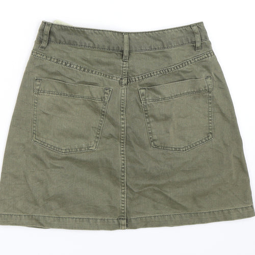 H&M Womens Green   A-Line Skirt Size 8