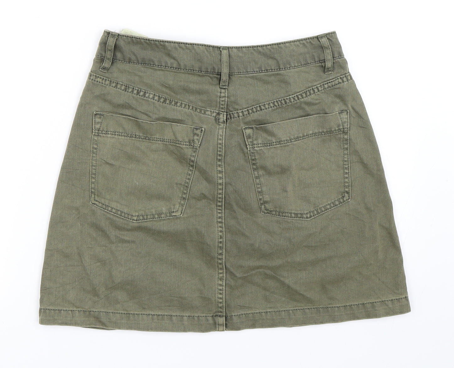 H&M Womens Green   A-Line Skirt Size 8