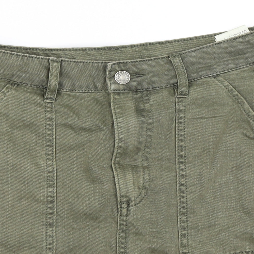 H&M Womens Green   A-Line Skirt Size 8