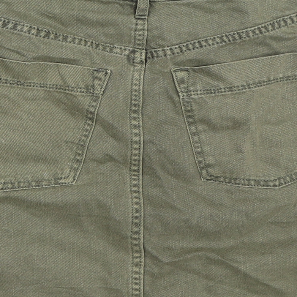 H&M Womens Green   A-Line Skirt Size 8