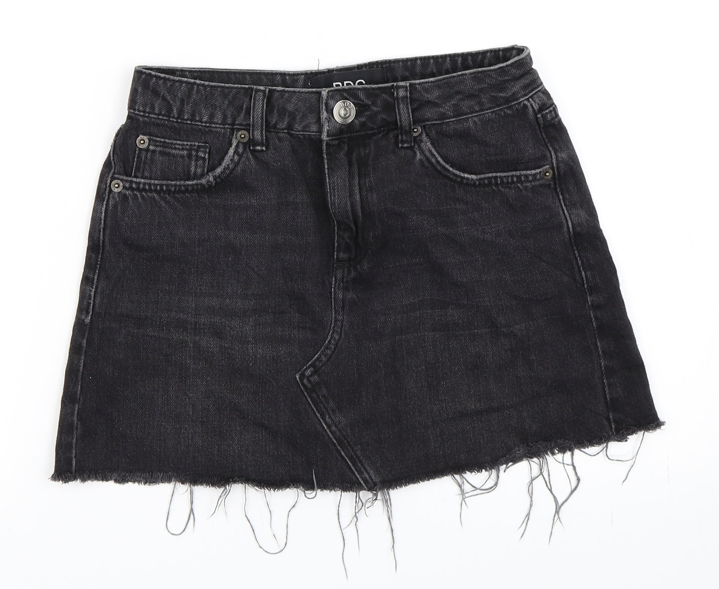 BDG Womens Black  Denim Mini Skirt Size XS