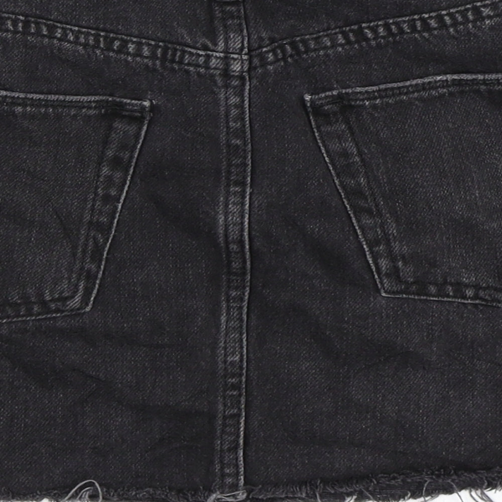 BDG Womens Black  Denim Mini Skirt Size XS