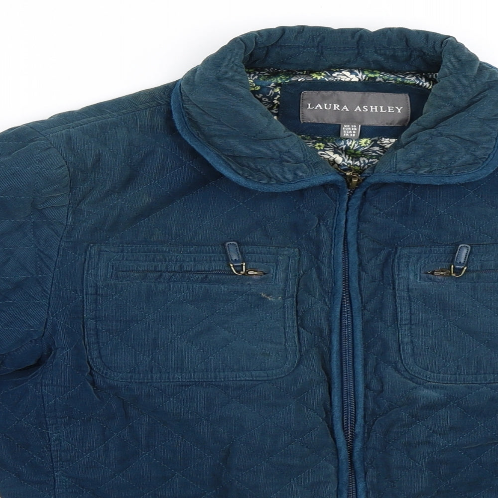 Laura Ashley Womens Blue   Jacket Coat Size 10