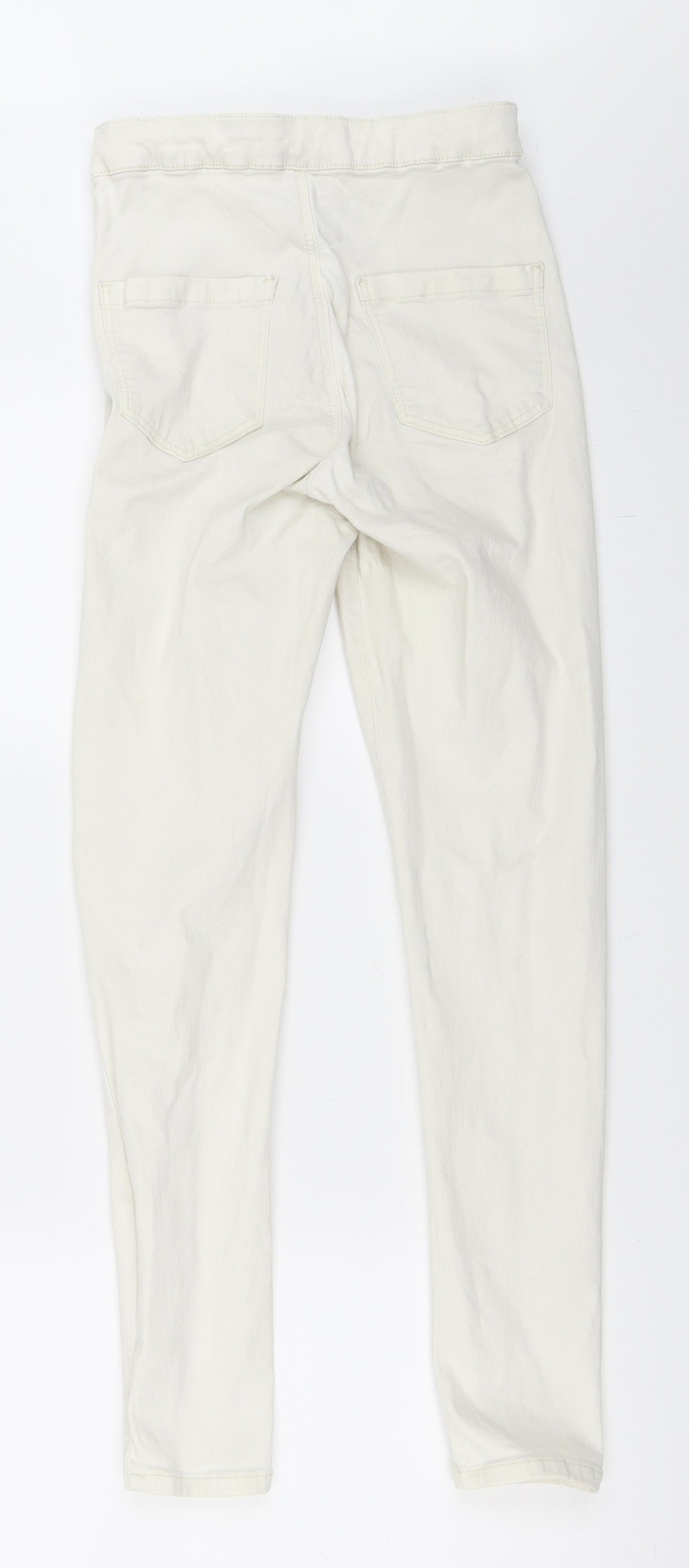 Topshop Womens White  Denim Skinny Jeans Size 28 in L30 in