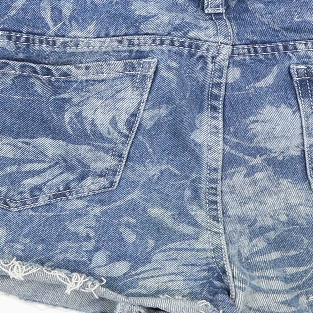 George Womens Blue  Denim Hot Pants Shorts Size 14