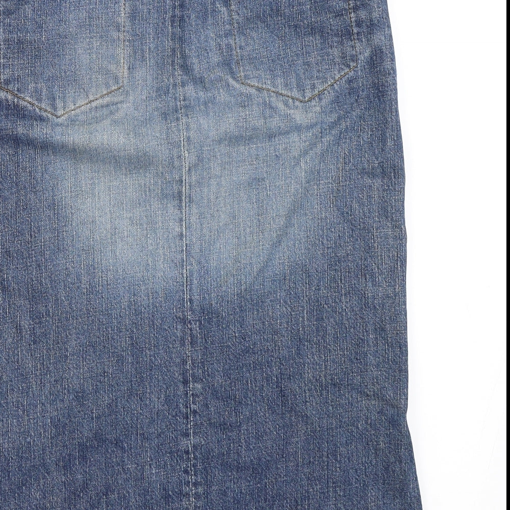 Vera Moda Womens Blue  Denim Straight & Pencil Skirt Size 38