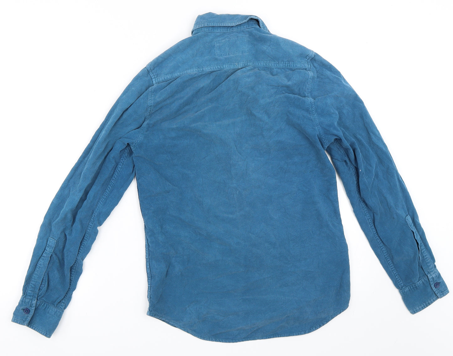 Topman Mens Blue  Corduroy  Button-Up Size XS