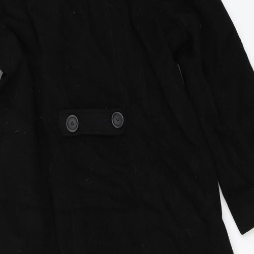 Classics Womens Black   Overcoat Coat Size 18