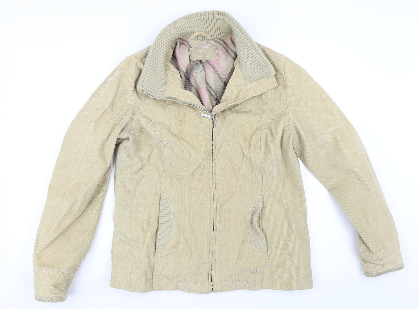 Per Una Womens Beige  Corduroy Jacket Coat Size M